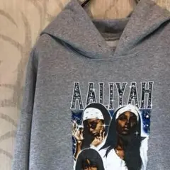 【激レア】アリーヤ　AALIYAH パーカー　ビッグデザイン　　グレー