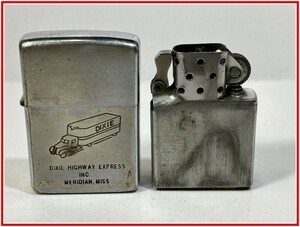 80【ZIPPO★ジッポー】【DIXIE HIGHWAY EXPRESS INC./MERIDIAN MISS】コレクション品 着火未確認　当時もの