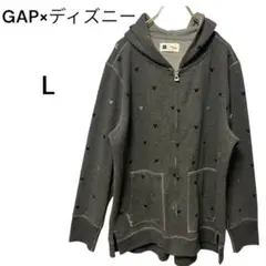 【GAP×ディズニー】パーカー　グレー　Lサイズ　ミッキー柄