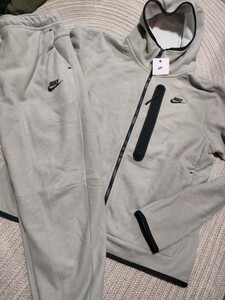 新品 定価34650 NIKE テックフリース ウインタライズド セットアップ XL ライトグレー ナイキ 上下 メンズ パーカー パンツ 