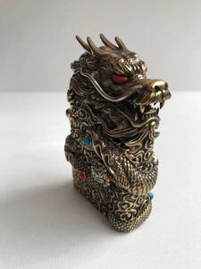 Dragon　ドラゴン 龍 オイルライター インサイドユニット ZIPPO フルメタルジャケット　黄銅