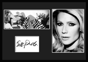 10種類!Gwyneth Paltrow/グウィネス・パルトロー/女優/サインプリント&証明書付きフレーム/BW/モノクロ/ディスプレイ(8-3W)