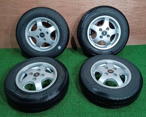 145/80R12 (80/78N LT) TOYO V-02e【2022年】(社外アルミホイール) 12X4.5J ET43 4H/100 4本セット！