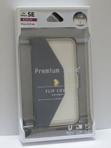 PGA iPhone SE 5S/5 対応 Premium Style フリップカバー (ネイビー) PG-18EFP16NV