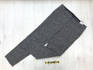 BANANA REPUBLIC バナナリパブリック レディース 総柄 ストレッチ テーパードパンツ 0 黒