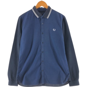 古着 フレッドペリー FRED PERRY 長袖 コットンシャツ メンズL相当 /eaa504537