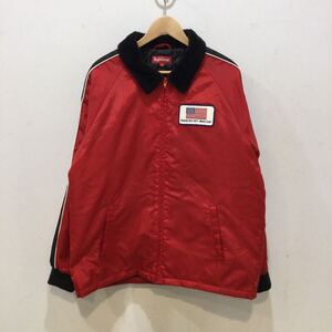 Supreme シュプリーム 17ss FREIGHTER JACKET フレイタージャケット ナイロン キルティング ファー レッド Lサイズ 694392 