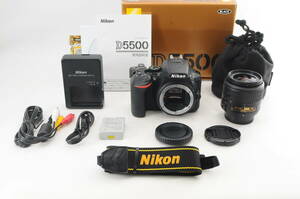 ■超美品■ Nikon ニコン D5500＋AF-S DX NIKKOR 18-55mm F3.5-5.6 G ★ 外観・光学共に超美品！！ショット回数 8467回！★＃1117