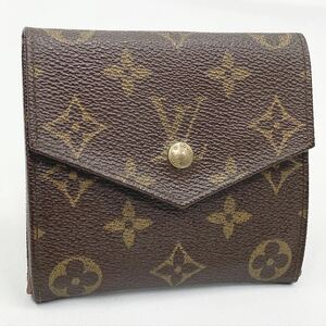 美品 LOUIS VUITTON ルイヴィトン モノグラム ポルトモネ ・ビエ レディース メンズ 三つ折り財布 ブラウン M61660 小銭入れ 