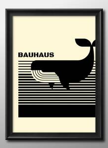 13600■送料無料!!アートポスター　絵画　A3サイズ『BAUHAUS　バウハウス　クジラ』イラスト　北欧　マット紙