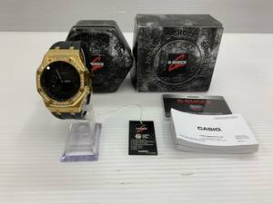 159-KA1356-60r ジーショック G-SHOCK GA-2100 ゴールド ジルコニア ベゼル デジアナ 時計