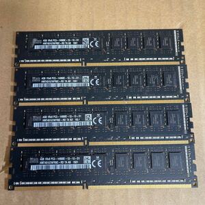 (055)SK hynix 4GB 1RX8 PC3-14900E-13-13-D1 4枚セット 計16GB