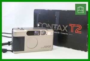 【同梱歓迎】実用■CONTAX T2 CARL ZEISS Sonnar 2.8/38 T*■フラッシュも完動■箱付き■■2636