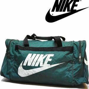 1点物◆ビンテージ90sナイキNIKE深緑ボストンバッグ鞄ダッフルバッグ古着メンズレディースOKアメカジ90sストリート/ナイロンバッグ371497