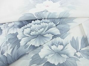 平和屋2■夏物　訪問着　絽　枝花文　手描き　逸品　DAAD9589wb