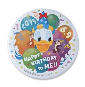 ハッピーバースデー ドナルド カンバッジ HAPPY BIRTHDAY TO ME 東京ディズニー 新品 イースター