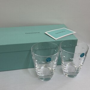 H463-W17-552 TIFFANY&Co. ティファニー グラマシー タンブラー グラス 口径約7.5cm 高さ約10cm ペア 2点セット 箱付き