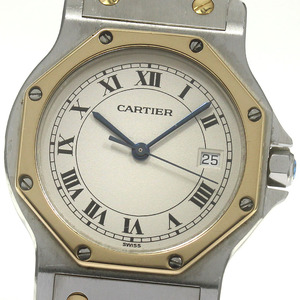 カルティエ CARTIER W2001583 サントスオクタゴン LM YGコンビ デイト クォーツ メンズ _863179