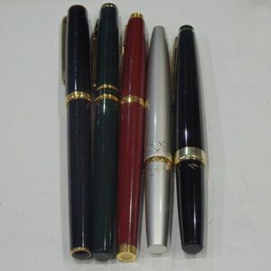 1円スタート激レア PARKER パーカー PILOT パイロット 他 ブラック ゴールド ペン先 18K 750×2 14K 585×3 万年筆 まとめ 32176 11-2