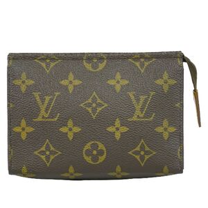 本物 ルイヴィトン LOUIS VUITTON LV ポッシュトワレット 15 モノグラム ポーチ 小物入れ ブラウン M47546