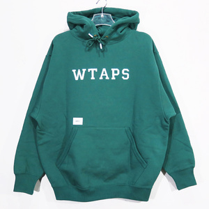 WTAPS ダブルタップス 24SS ACADEMY/HOODY/COTTON.COLLEGE アカデミー フーディー カレッジ グリーン トップス スウェット パーカー deck