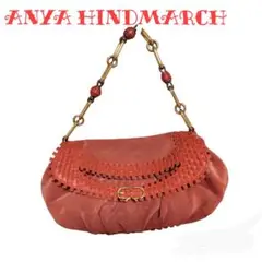 ANYA HINDMARCH ゴールド金具 チェーン レザー スエード バッグ