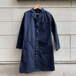 USED USA製 ネイビー ショップコート ワークコート Heirloom & Co. 紺色 コットン アメリカ製 古着 vintage ヴィンテージ Sサイズ