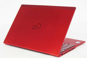 【1円～】Office2021搭載！超軽量薄型 LIFEBOOK UH75/D2 ガーネットレッド i5-8265U RAM8G NVMeSSD256G 13.3型FHD Win10 2020年製