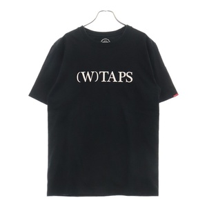 WTAPS ダブルタップス プリントロゴ 半袖クルーネックTシャツ ブラック