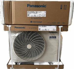 1円★未使用品　Panasonic(パナソニック) エアコン エオリア クリスタルホワイト 主に8畳用 CS-253DJ-W　送料無料【4549980691052】