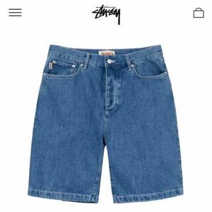 ハーフパンツ デニムハーフパンツ STUSSY ボタンフライ