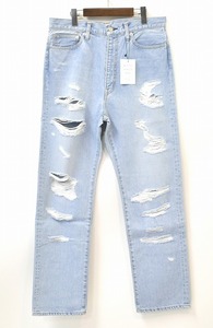 MISTERGENTLEMAN(ミスタージェントルマン)CRUSHED STRAIGHT DENIM PANTSクラッシュドストレートデニムパンツ JEANSジーンズused加工Mr.GEN