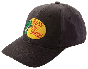 新品! バスプロ ショップス ロゴ ツイル キャップ ブラック 黒 フリーサイズ BassProShops twillcap ブッシング 釣り アウトドア キャンプ