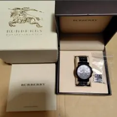 バーバリー BURBERRY BU1373 クロノグラフ 腕時計 電池切れ