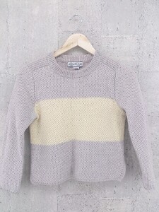 ◇ BEAMS ビームス ニット 長袖 セーター ONE グレー アイボリー * 1002800092895