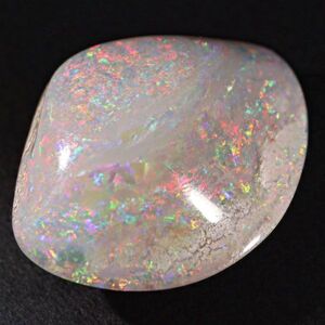 最高品質&遊色抜群!!62.965ct 天然ホワイトオパール オーストラリア産 シェル＜裸石 ルース White opal Australia shell jewelry natural＞