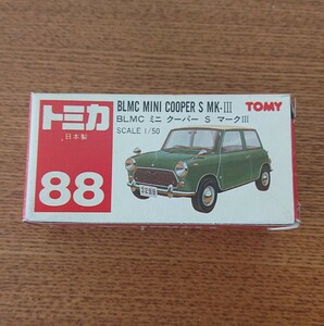 トミカ ミニカー 赤箱 日本製 ミニ クーパー S マークⅢ 88