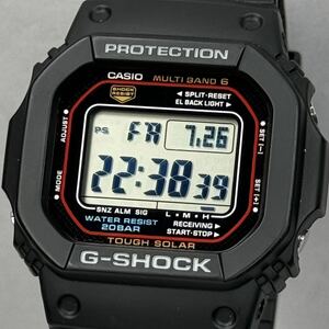 極美品 CASIO G-SHOCK GW-M5610-1JF タフソーラー 電波受信 電波ソーラー マルチバンド6 スクウェア ブラック スピード オリジンモデル 