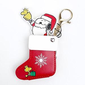 スヌーピー クリスマスソックスキーチェーンウォッチ レッド 時計 SNOOPY