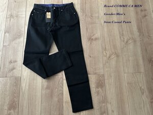 新品訳有り COMME CA MEN コムサメン 日本製 コンパクト糸ストレッチデニム 5ポケットスリムフィットパンツ 05黒 Mサイズ 29PI15 定価29,70