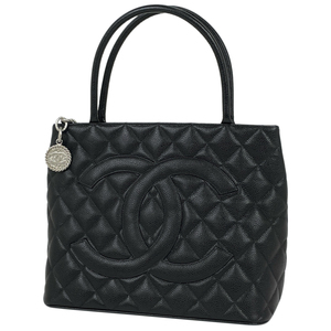 シャネル CHANEL 復刻トート ハンドバッグ トートバッグ キャビアスキン ブラック A01804 レディース 【中古】