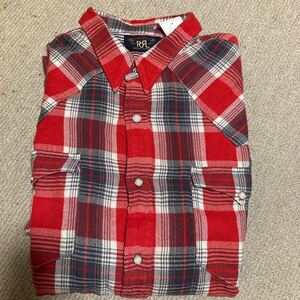 新品未使用！RRL/Ralph Lauren ウエスタンネルシャツ チェック柄 XL コンチョボタン付 INDIA ダブルアールエル