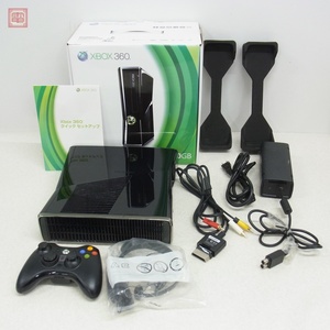 動作品 XBOX360 S CONSOLE 本体 Model 1439 ブラック Black 250GB 初期化済 マイクロソフト Microsoft 箱付【20