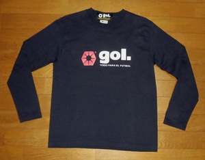 gol.TODO PARA EL FUTBOL ゴル ロンT 厚手 コットン 長袖 Tシャツ カットソー BLK S USED 美品/サッカー フットサル プラクティス