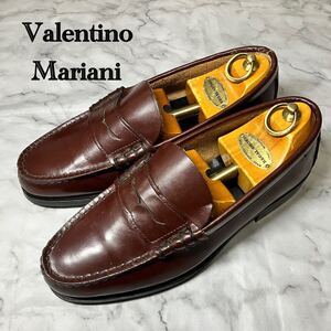 ★【 Valentino Mariani 】★幅広レザーローファーシューズ★サイズ 24.5EEE