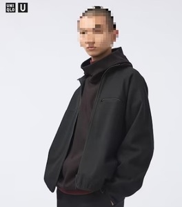 UNIQLO U ユニクロ ユー ブラッシュドジャージーブルゾン ダークグレー　XL