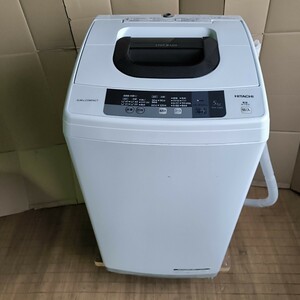 直接取引限定【日立 洗濯機 ⑥】5kg 中古品 2016年 型式 NW-5WR STEP WASH スリム コンパクト 家電 全自動電気洗濯機 203-5