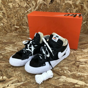 スニーカー NIKE SACAI BLAZER LOW DM6443-001 27.5cm ブラック系 [jgg]