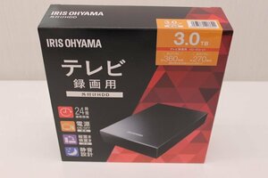 ○未使用 アイリスオーヤマ テレビ録画用 外付けハードディスク 3TB ブラック HD-IR3-V1 (IRIS OHYAMA)