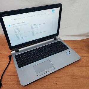 ノートパソコン HP ProBook 450 G3 Core i3-6100U 2.3GHz 　BIOS確認済みジャンク